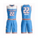 Men's Sacramento Kings #22 Richaun Holmes Authentic Blue Basketball Suit Jersey - City Edition