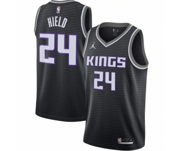 Men's Sacramento Kings #24 Buddy Hield Jordan Brand Black 2020-21 Swingman Jersey