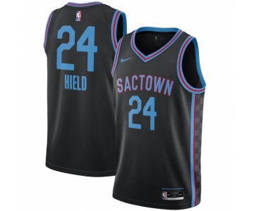 Men's Sacramento Kings #24 Buddy Hield Nike Black 2020-21 Swingman Player Jersey