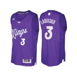 Men's Sacramento Kings #3 Skal Labissiere Purple 2016 Christmas Day NBA Swingman Jersey