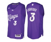 Men's Sacramento Kings #3 Skal Labissiere Purple 2016 Christmas Day NBA Swingman Jersey