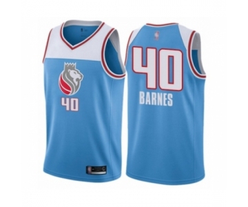 Men's Sacramento Kings #40 Harrison Barnes Authentic Blue Basketball Jersey - City Edition