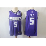 Men's Sacramento  Kings #5 De'Aaron Fox Purple Nike Swingman Jersey