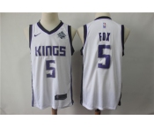 Men's Sacramento Kings  #5 De'Aaron Fox White Nike Swingman Jersey