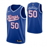 Men's Sacramento Kings #50 Caleb Swanigan Blue 2019-20 Hardwood Classics Jersey