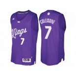 Men's Sacramento Kings #7 Darren Collison Purple 2016 Christmas Day NBA Swingman Jersey