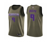 Men's Sacramento Kings #9 Cory Joseph Swingman Green Salute to Service Basketball Jersey