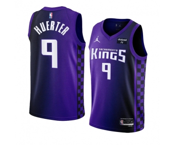 Men's Sacramento Kings #9 Kevin Huerter Purple 2023-24 Statement Edition Swingman Stitched Jersey