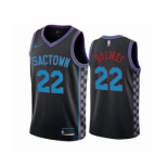 Men's Sacramento Kings Purple #22 Richaun Holmes Black City Edition Sactown 2020-21 Stitched Basketball Jersey