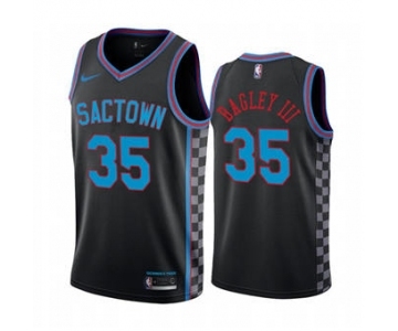 Men's Sacramento Kings Purple #35 Marvin Bagley III Black City Edition Sactown 2020-21 Stitched Basketball Jersey