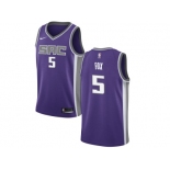 Nike Sacramento Kings #5 DeAaron Fox Purple NBA Swingman Icon Edition Jersey