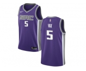 Nike Sacramento Kings #5 DeAaron Fox Purple NBA Swingman Icon Edition Jersey