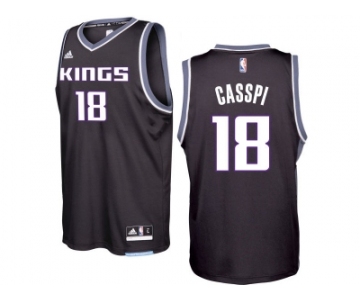 Sacramento Kings #18 Omri Casspi 2016-17 Seasons Black Alternate New Swingman Jersey