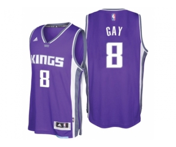 Sacramento Kings #8 Rudy Gay 2016-17 Seasons Purple Road New Swingman Jersey