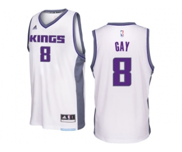 Sacramento Kings #8 Rudy Gay 2016-17 Seasons White Home New Swingman Jersey