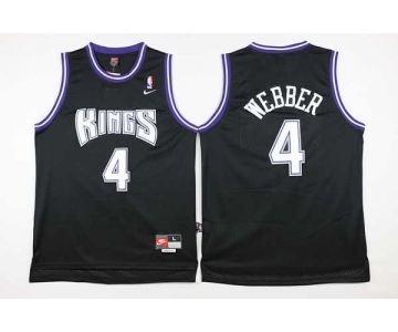 nba jersey sacramento kings #4 webber black[2016 new]