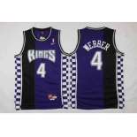 nba jersey sacramento kings #4 webber blue-black[2016 new]