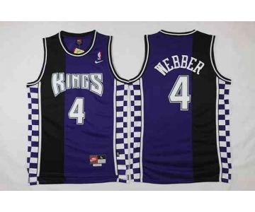 nba jersey sacramento kings #4 webber blue-black[2016 new]