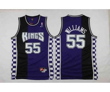 nba jersey sacramento kings #55 williams blue-black[2016 new]