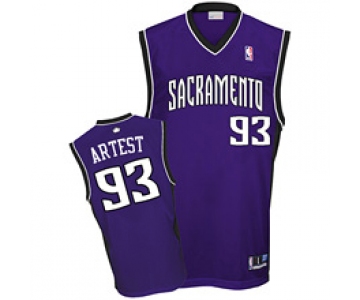 nba ron artest #93 nba sacramento kings road purple