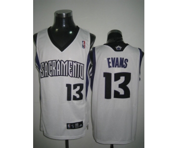 nba sacramento kings #13 evans white