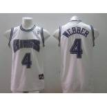 nba sacramento kings #4 webber white[new]