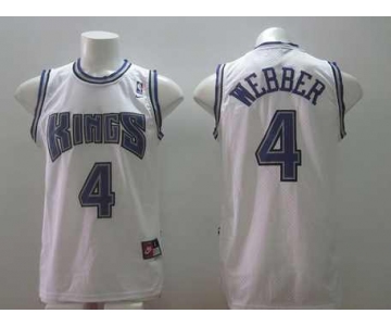 nba sacramento kings #4 webber white[new]