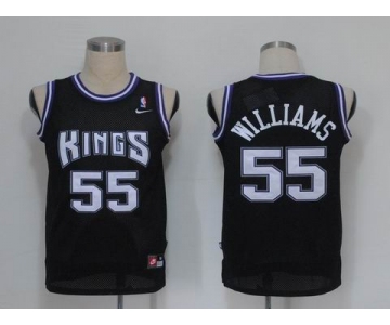 nba sacramento kings #55 williams black