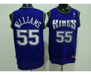 nba sacramento kings #55 williams blue