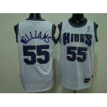 nba sacramento kings #55 williams white