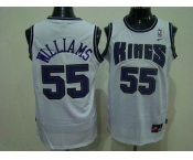 nba sacramento kings #55 williams white