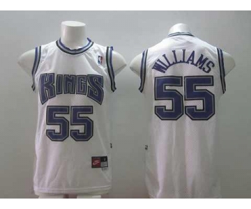 nba sacramento kings #55 williams white[new]