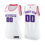 Women's Nike Sacramento Kings #00 Willie Cauley-Stein Swingman White Pink Fashion NBA Jersey