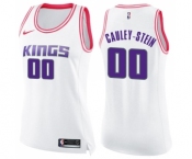 Women's Nike Sacramento Kings #00 Willie Cauley-Stein Swingman White Pink Fashion NBA Jersey