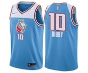 Women's Nike Sacramento Kings #10 Mike Bibby Swingman Blue NBA Jersey - City Edition