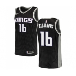 Women's Nike Sacramento Kings #16 Peja Stojakovic Swingman Black NBA Jersey Statement Edition