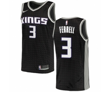 Women's Nike Sacramento Kings #3 Yogi Ferrell Authentic Black NBA Jersey Statement Edition