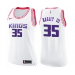 Women's Nike Sacramento Kings #35 Marvin Bagley III Swingman White Pink Fashion NBA Jersey