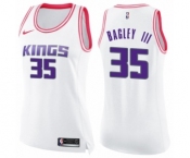 Women's Nike Sacramento Kings #35 Marvin Bagley III Swingman White Pink Fashion NBA Jersey