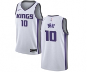 Youth Nike Sacramento Kings #10 Mike Bibby Swingman White NBA Jersey - Association Edition