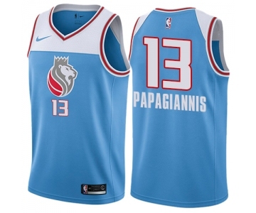 Youth Nike Sacramento Kings #13 Georgios Papagiannis Swingman Blue NBA Jersey - City Edition