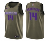 Youth Nike Sacramento Kings #14 Oscar Robertson Swingman Green Salute to Service NBA Jersey