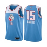 Youth Nike Sacramento Kings #15 Vince Carter Swingman Blue NBA Jersey - City Edition