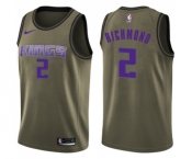 Youth Nike Sacramento Kings #2 Mitch Richmond Swingman Green Salute to Service NBA Jersey