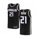 Youth Nike Sacramento Kings #21 Vlade Divac Swingman Black NBA Jersey Statement Edition