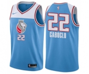 Youth Nike Sacramento Kings #22 Bruno Caboclo Swingman Blue NBA Jersey - City Edition