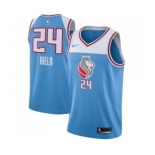 Youth Nike Sacramento Kings #24 Buddy Hield Swingman Blue NBA Jersey - City Edition