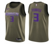 Youth Nike Sacramento Kings #3 Yogi Ferrell Swingman Green Salute to Service NBA Jersey