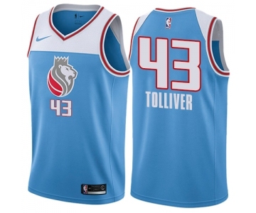 Youth Nike Sacramento Kings #43 Anthony Tolliver Swingman Blue NBA Jersey - City Edition