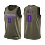 Youth Sacramento Kings #0 Trevor Ariza Swingman Green Salute to Service Basketball Jersey